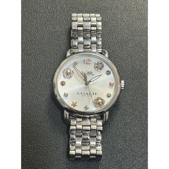 36MM Coach Delancy Steel New Battery 7.25” CA97.7.14.1404 - Picture 1 of 7